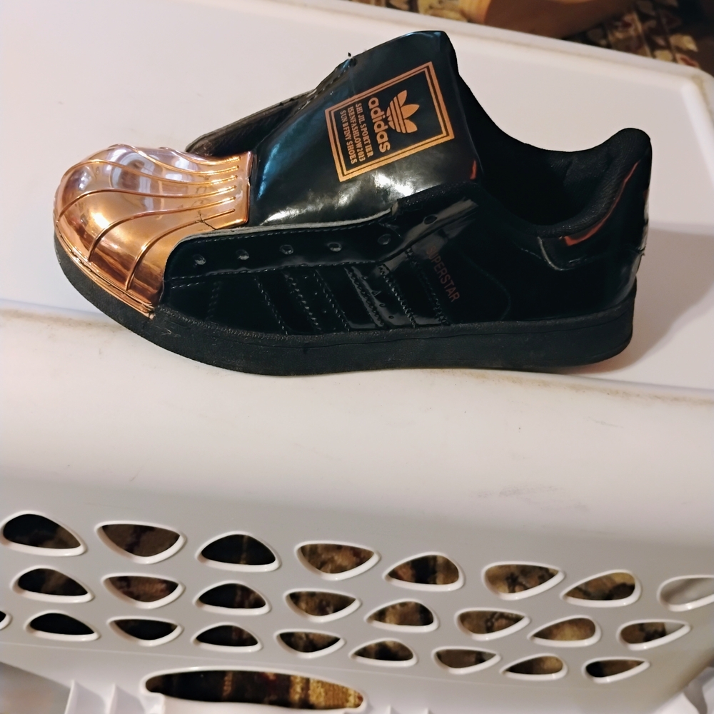 Adidas Black and Copper Sneakers